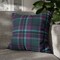 Northern Lights Plaid Square Pillow CASE ONLY, 4 sizes available, Purple Plaid throw pillow, Farmhouse Country Decor, Modern Holiday Decor product 1